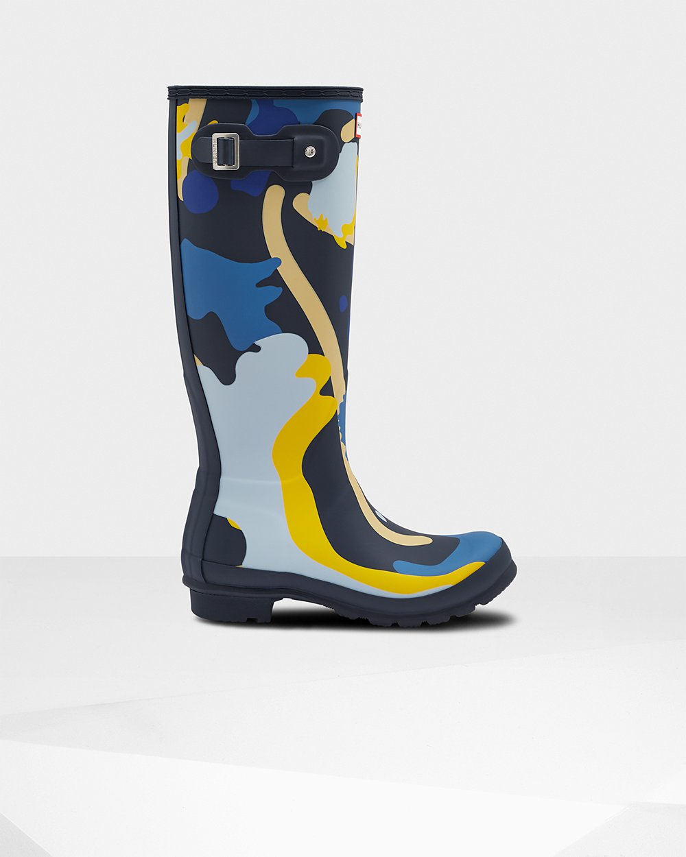 Women Hunter Original Rockpool Camo | Tall Rain Boots Navy Camo | NZ-46031-FYNZ